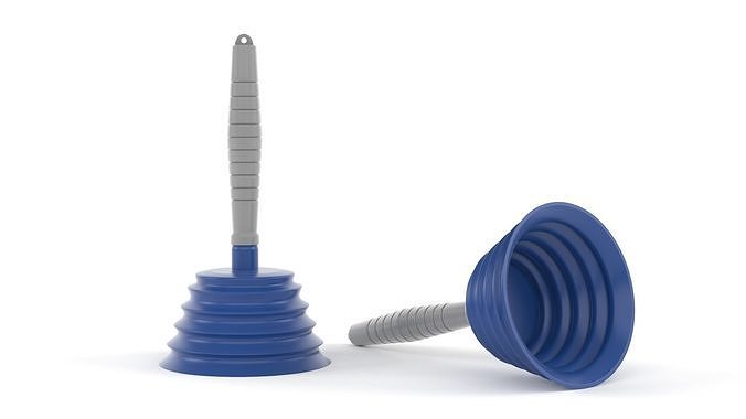Plunger plastic scoop with handle Free 3D model