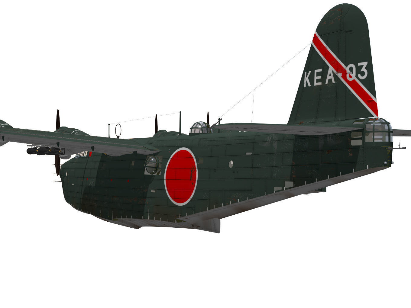 Kawanishi H8K Emily Type12 Late 3D model_5