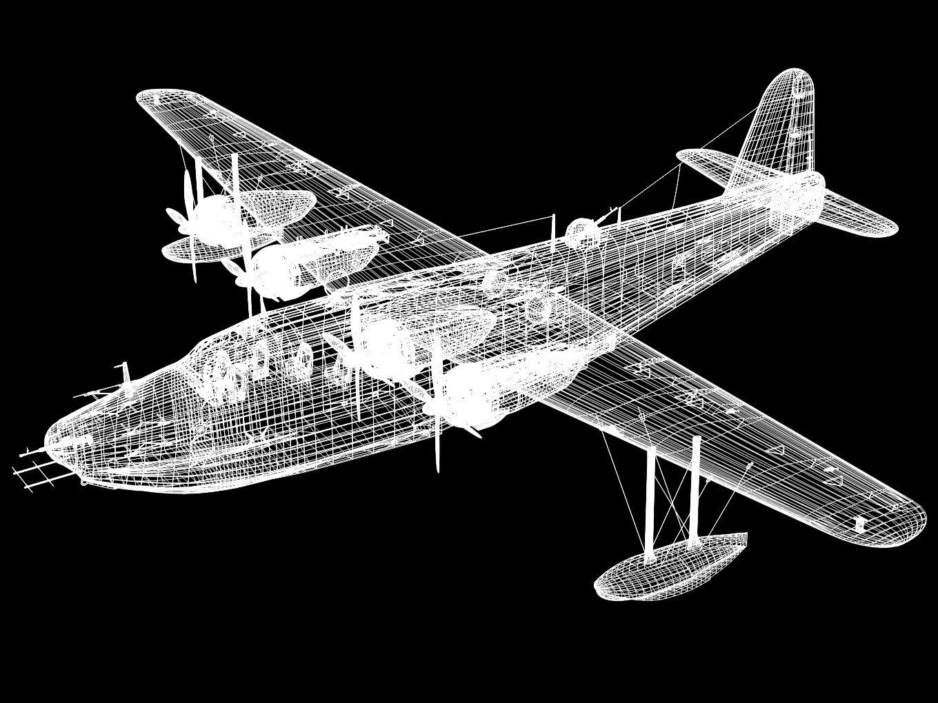 Kawanishi H8K Emily Type12 Late 3D model_13