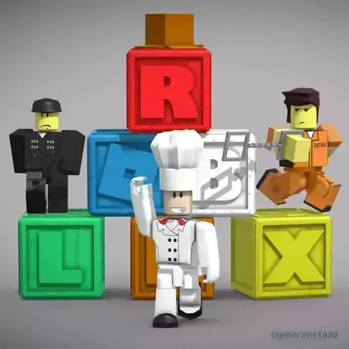 Roblox Base Toys Set  Low Poly 3D Model Game Ready Low-poly 3D model