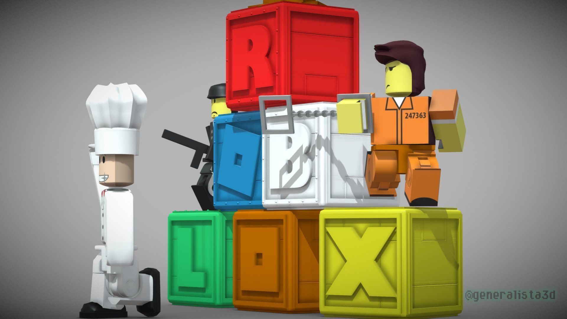 Roblox Base Toys Set  Low Poly 3D Model Game Ready Low-poly 3D model_16