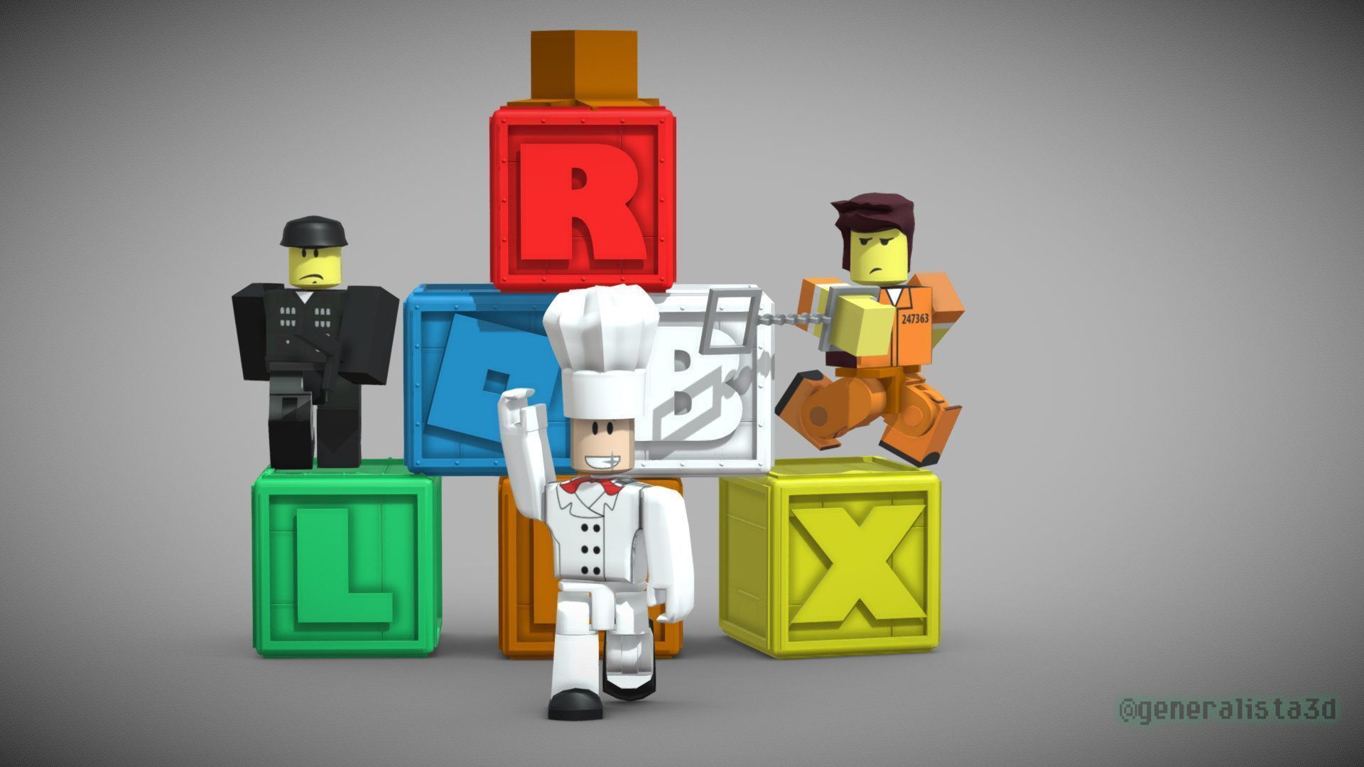 Roblox Base Toys Set  Low Poly 3D Model Game Ready Low-poly 3D model_4