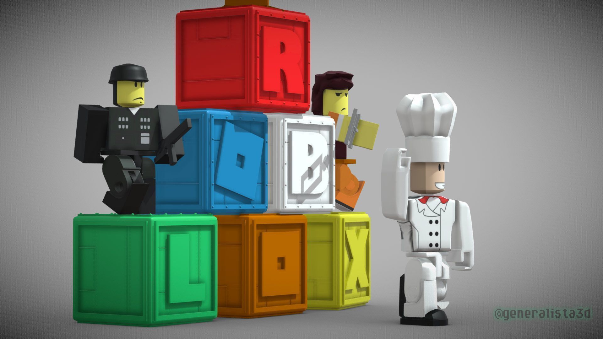 Roblox Base Toys Set  Low Poly 3D Model Game Ready Low-poly 3D model_2