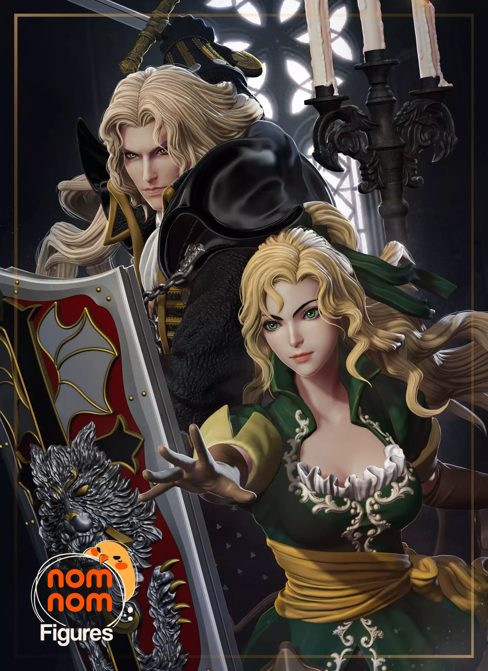 Alucard x Maria - Castlevania Symphony of the Night 3D print model_0