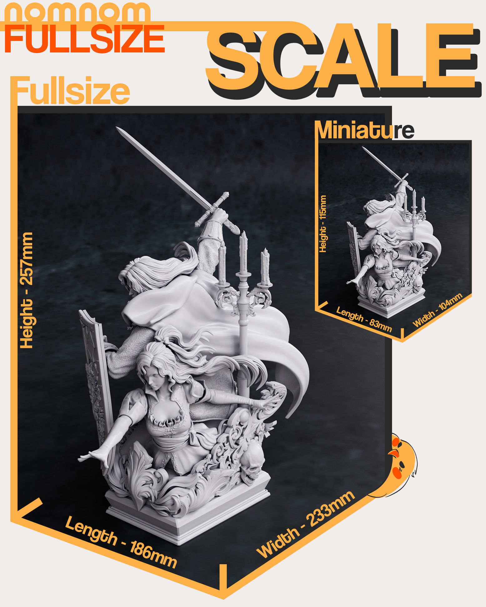 Alucard x Maria - Castlevania Symphony of the Night 3D print model_1