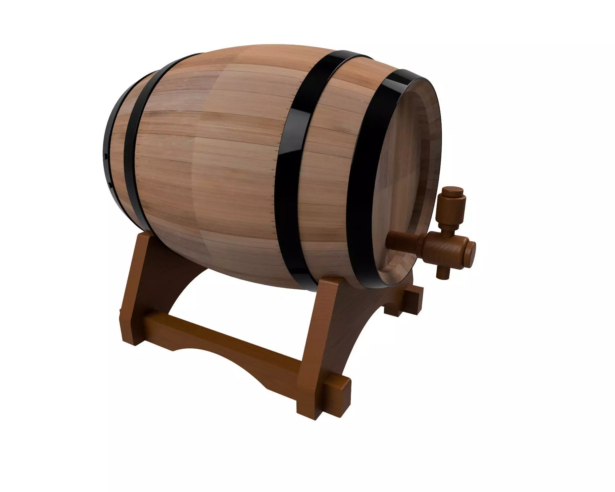 Wine barrel 3D model