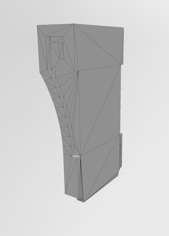 Fluted Greek key sides antique corbel bracket 3D print model_13