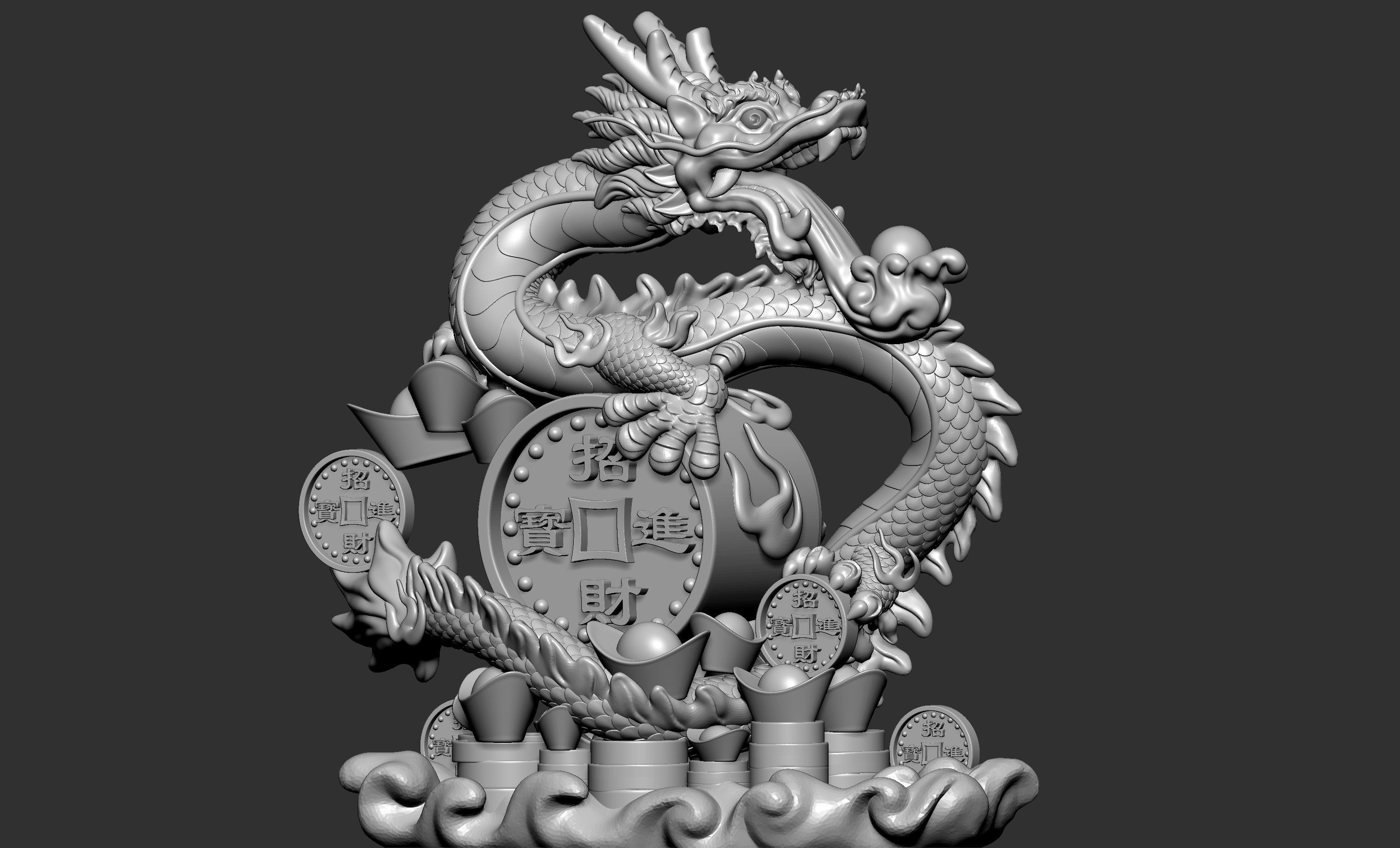 Dragon Decoration 3D model_6
