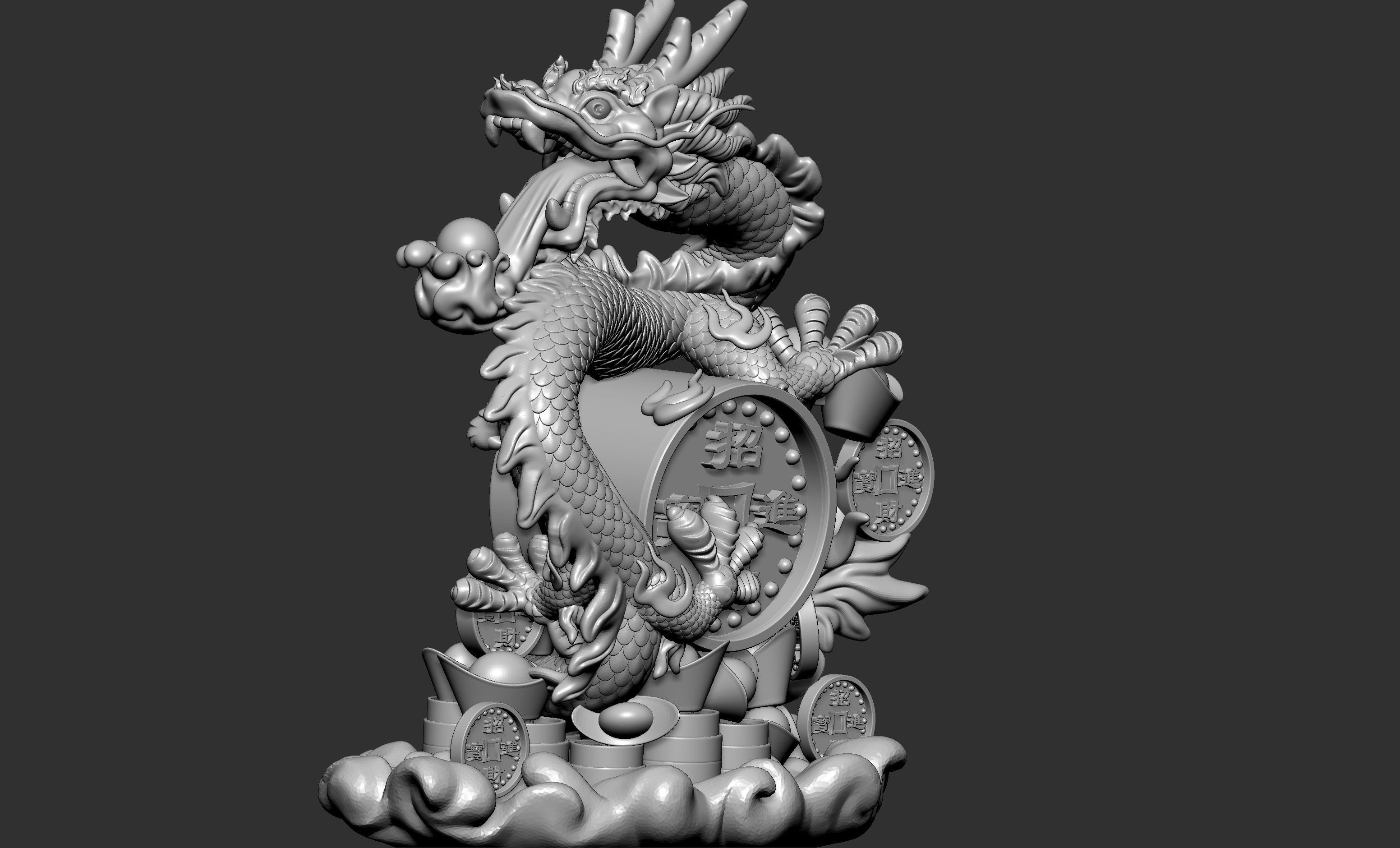 Dragon Decoration 3D model_2