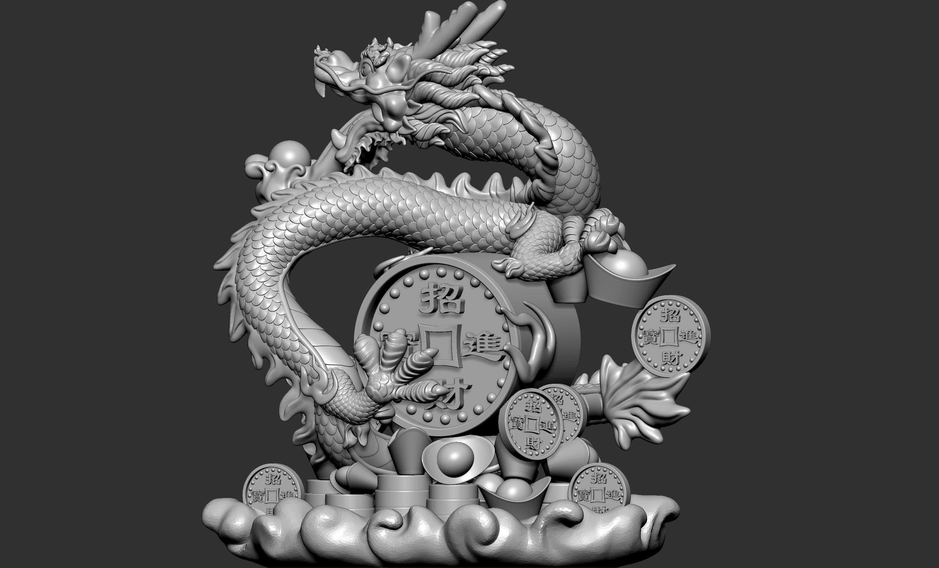 Dragon Decoration 3D model_1