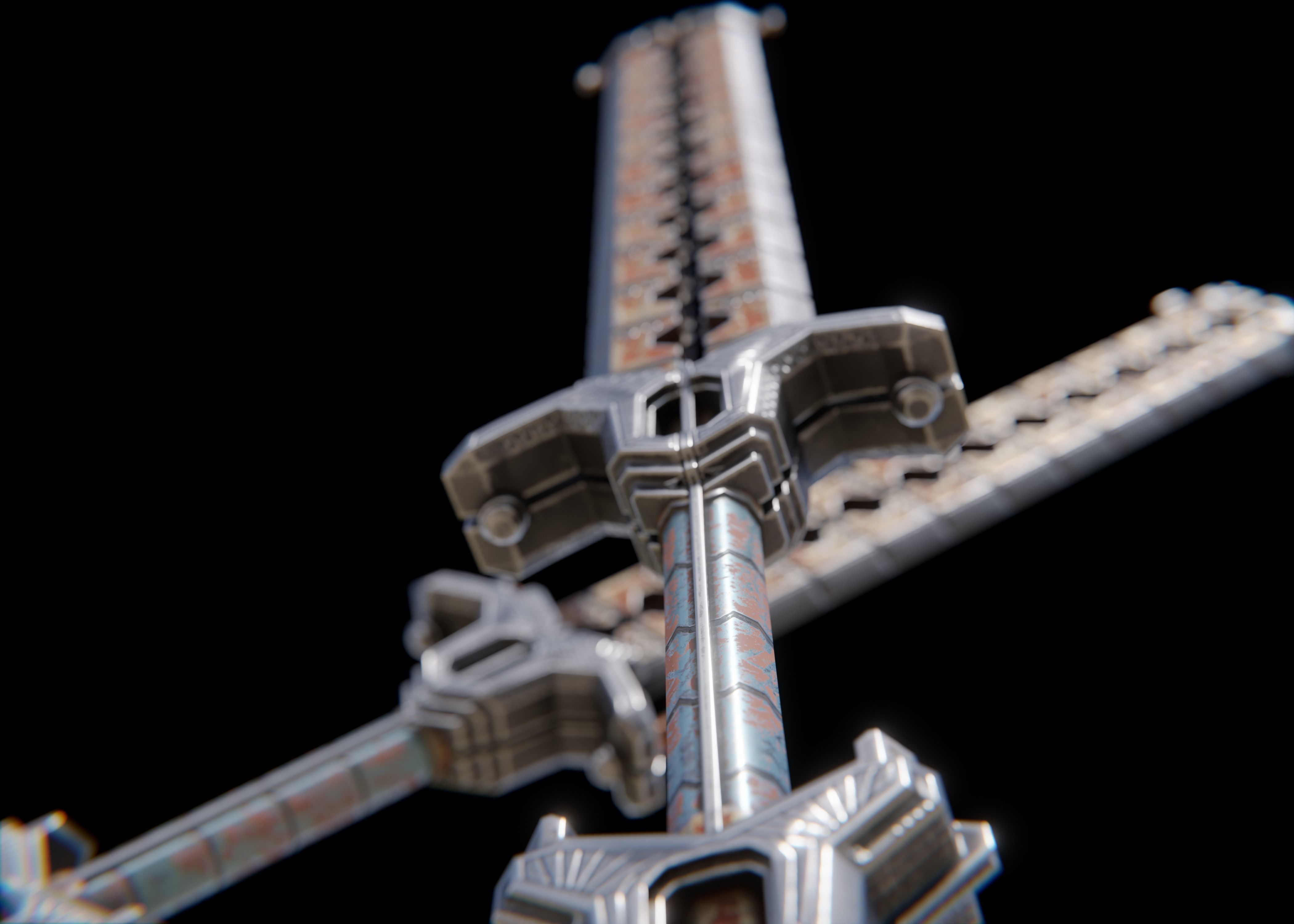 Electro Shock Sword Low-poly 3D model_3