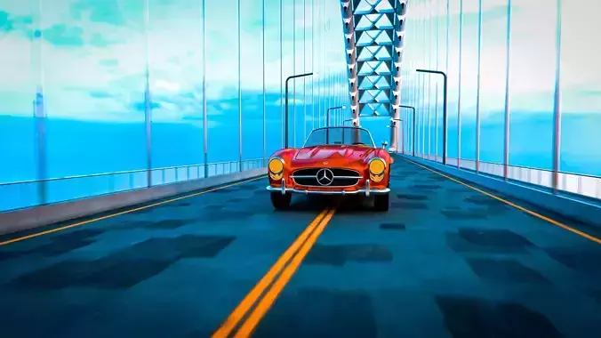 Blender car animation render ready car animation  3D model