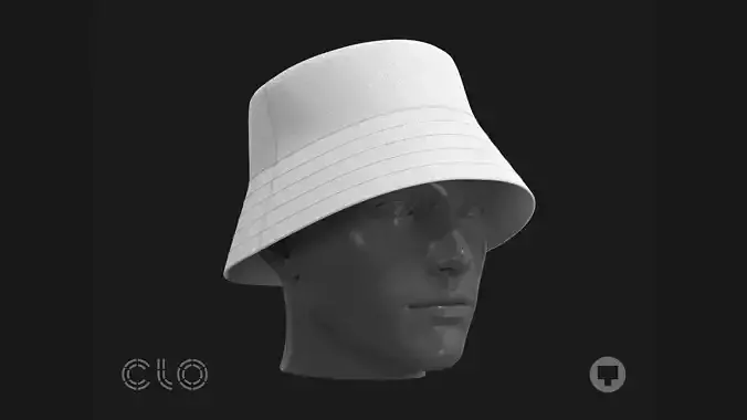 BASIC BUCKET HAT genesis 8 highpoly Free 3D model