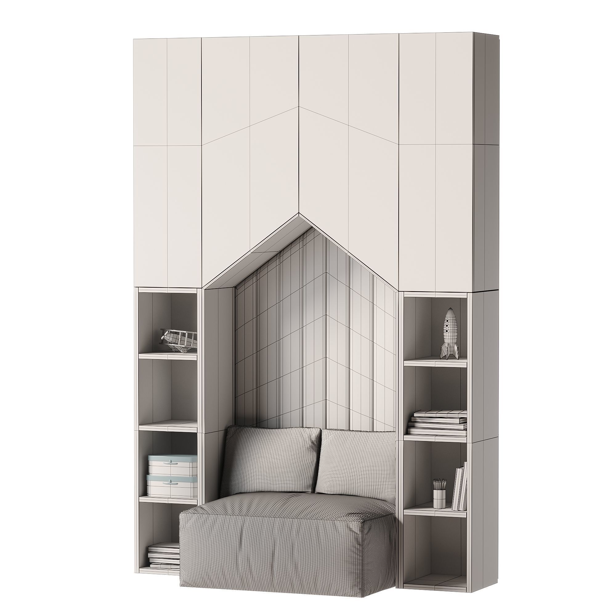 Childrens furniture set 3D model_4