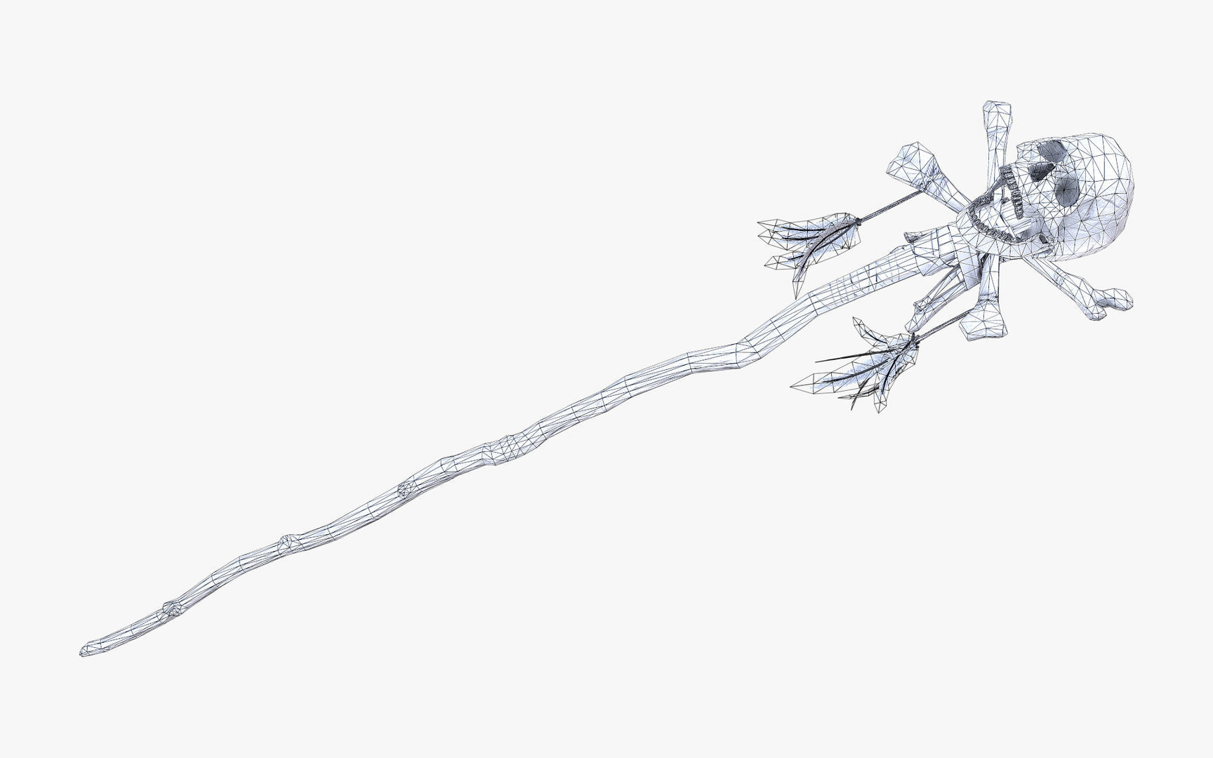 Skull Staff Low-poly 3D model_5