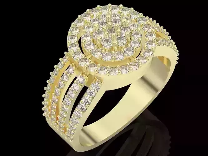 engagement ring silver gold print