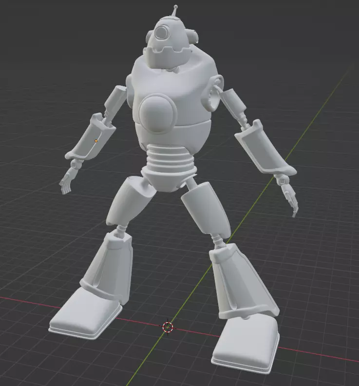 Simple Robot Model Free 3D model_0