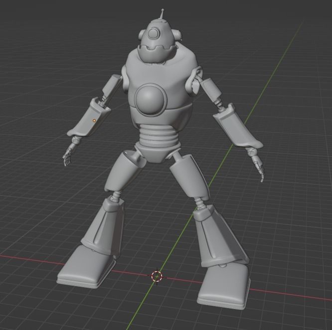 Simple Robot Model Free 3D model_2
