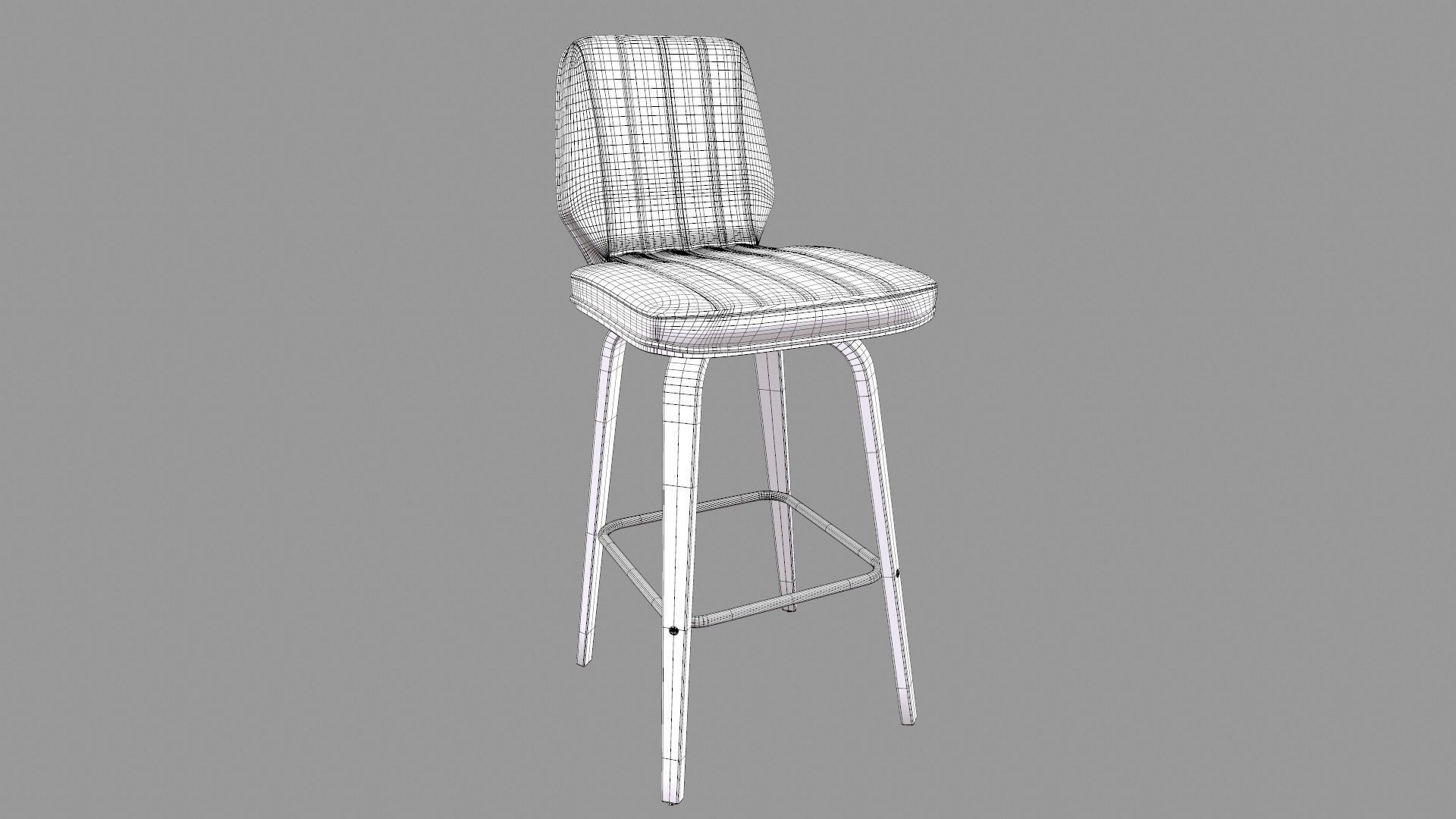 Swivel Bar Stool 3D model_22