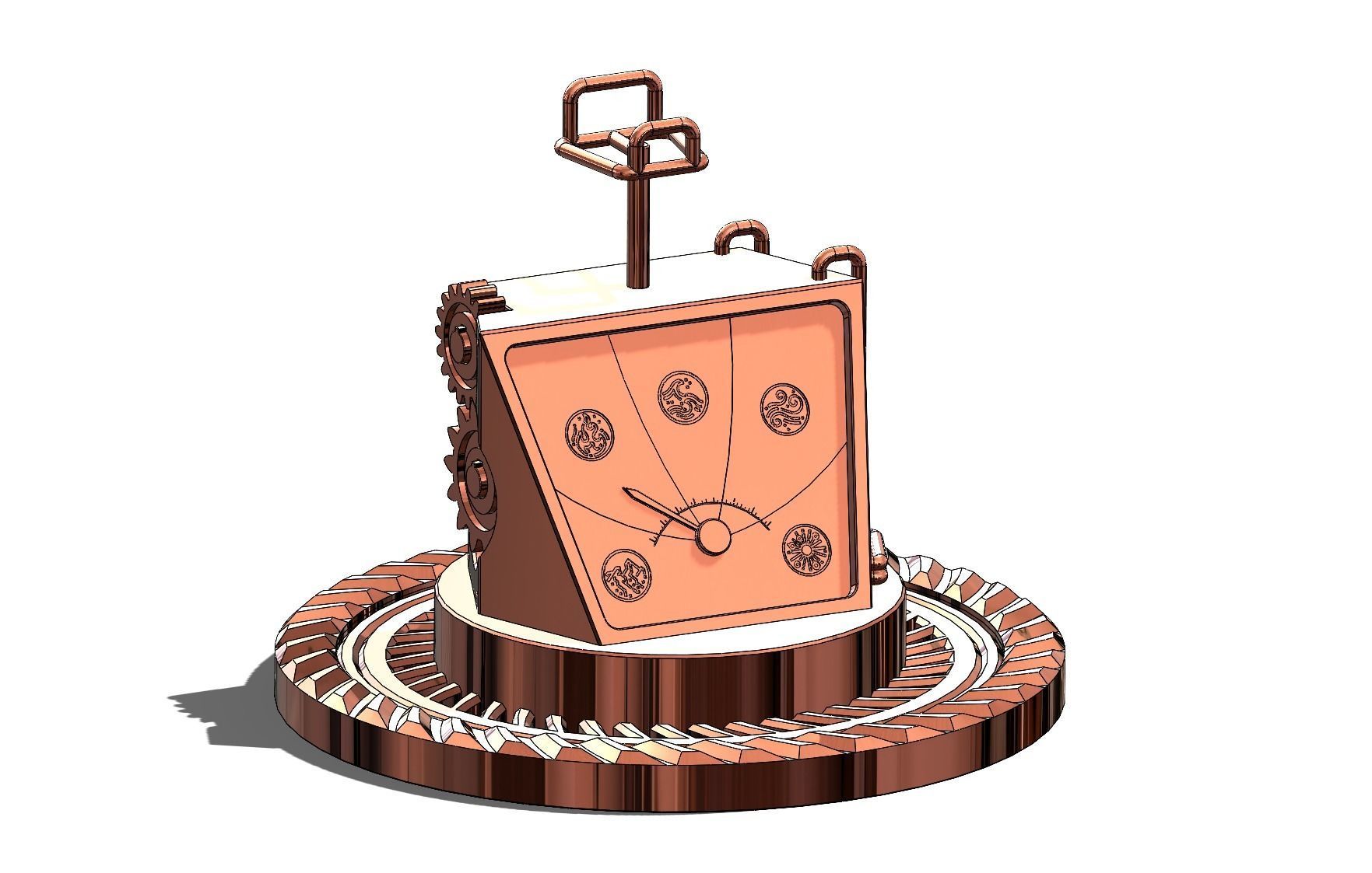 Steampunk Stand for Controller 3D print model_6