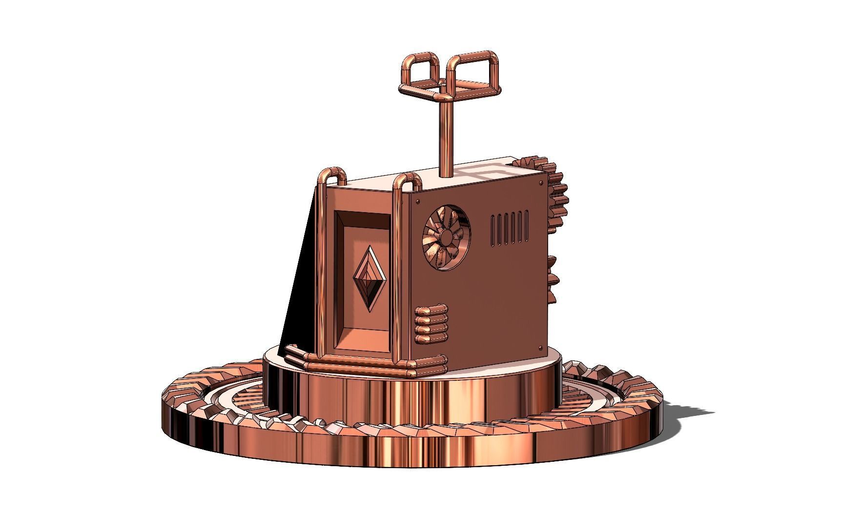 Steampunk Stand for Controller 3D print model_8