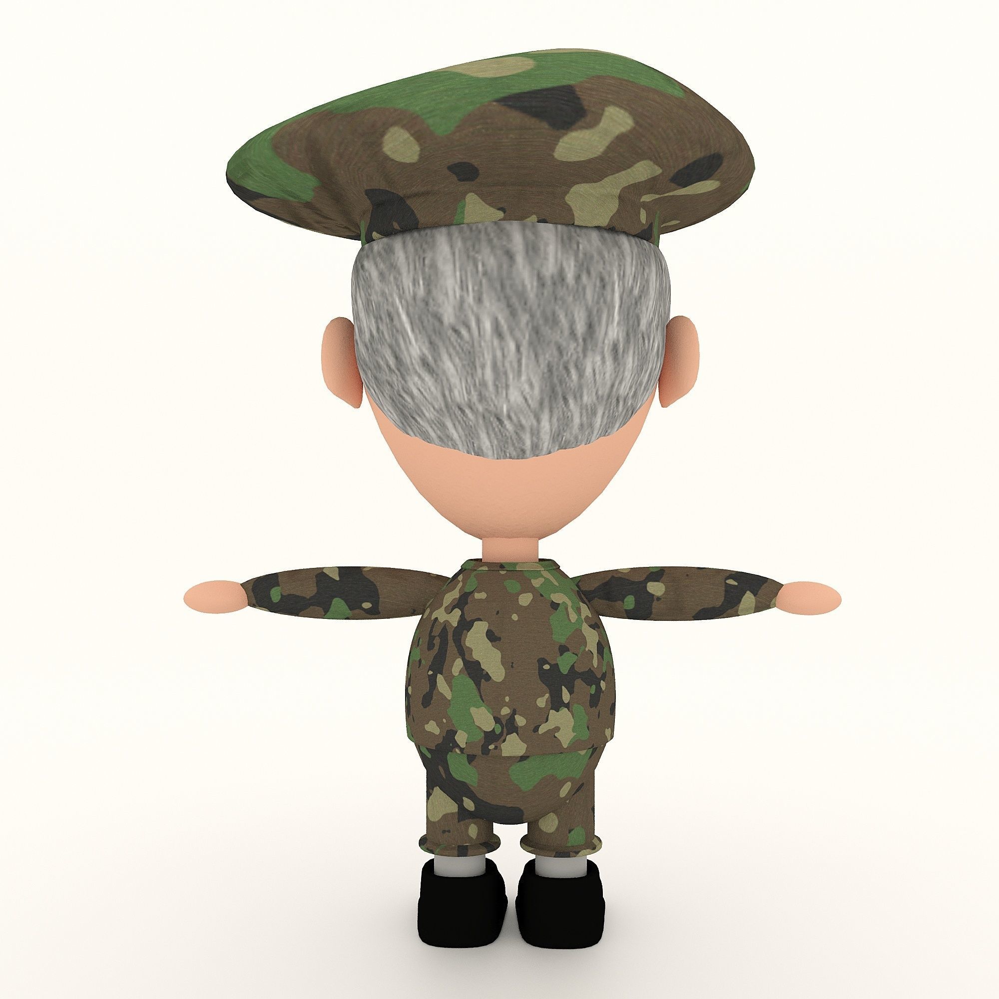 Man soldier game ready character Low-poly 3D model Low-poly 3D model_3