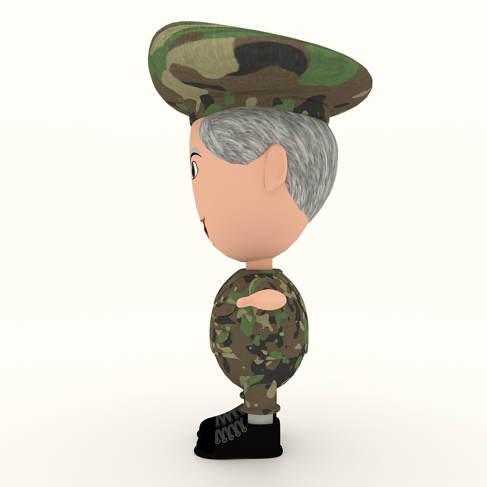 Man soldier game ready character Low-poly 3D model Low-poly 3D model_4