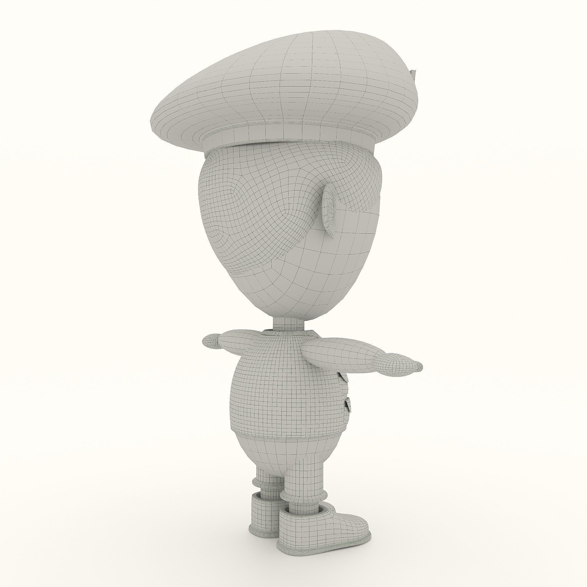 Man soldier game ready character Low-poly 3D model Low-poly 3D model_14