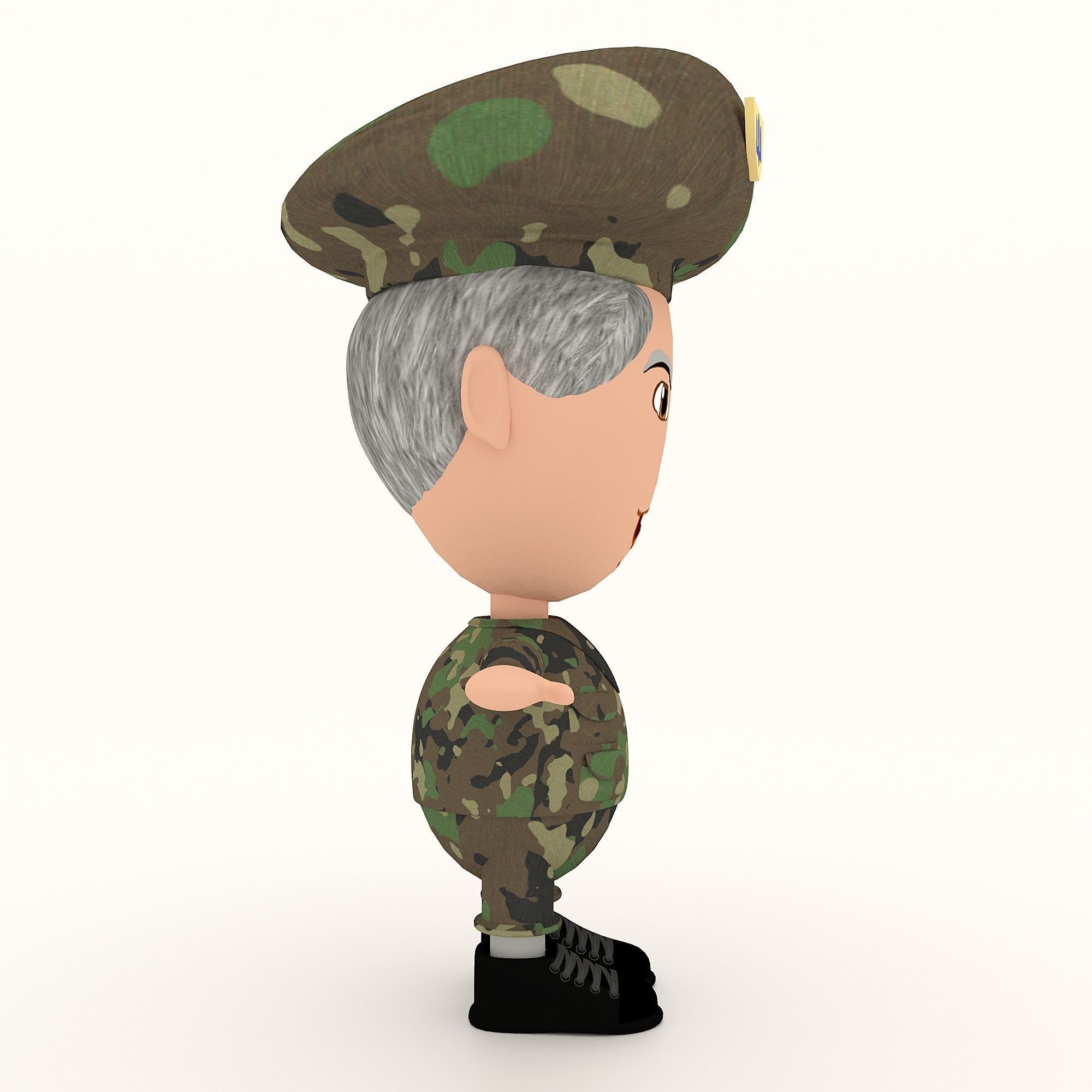 Man soldier game ready character Low-poly 3D model Low-poly 3D model_6