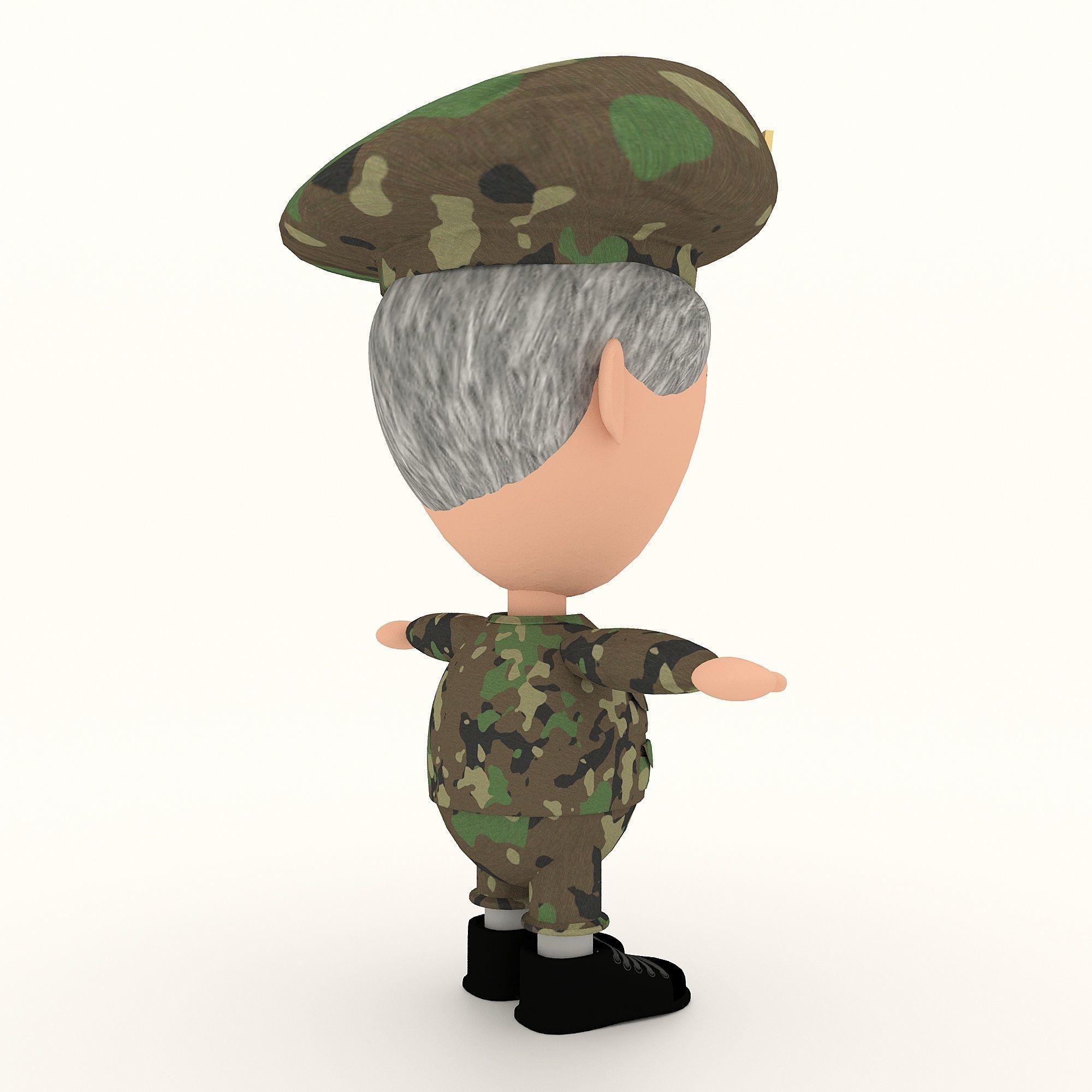 Man soldier game ready character Low-poly 3D model Low-poly 3D model_7
