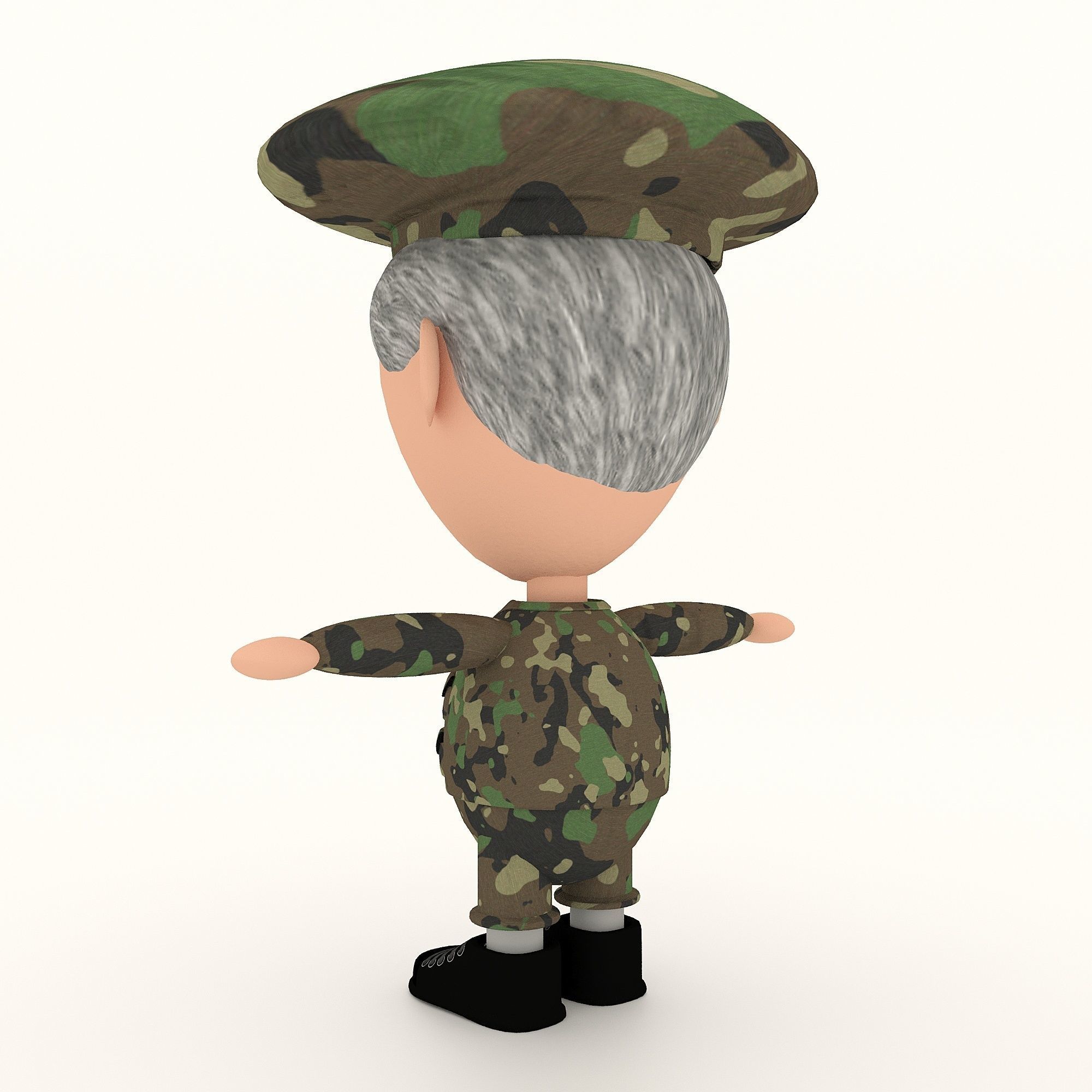 Man soldier game ready character Low-poly 3D model Low-poly 3D model_5