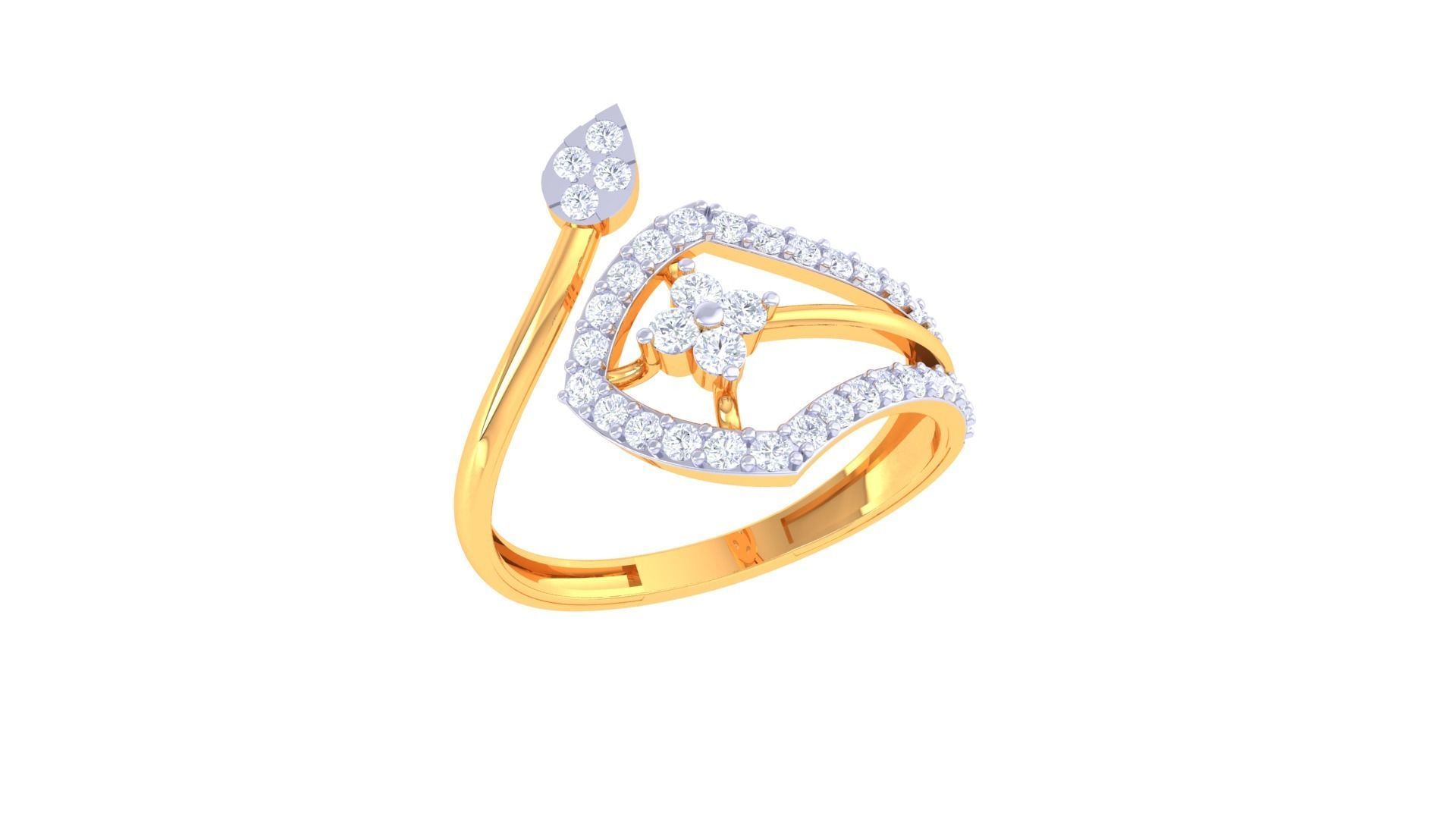 Women Wedding Ring 3dm STL OBJ FBX Renders Details 3D print model_2