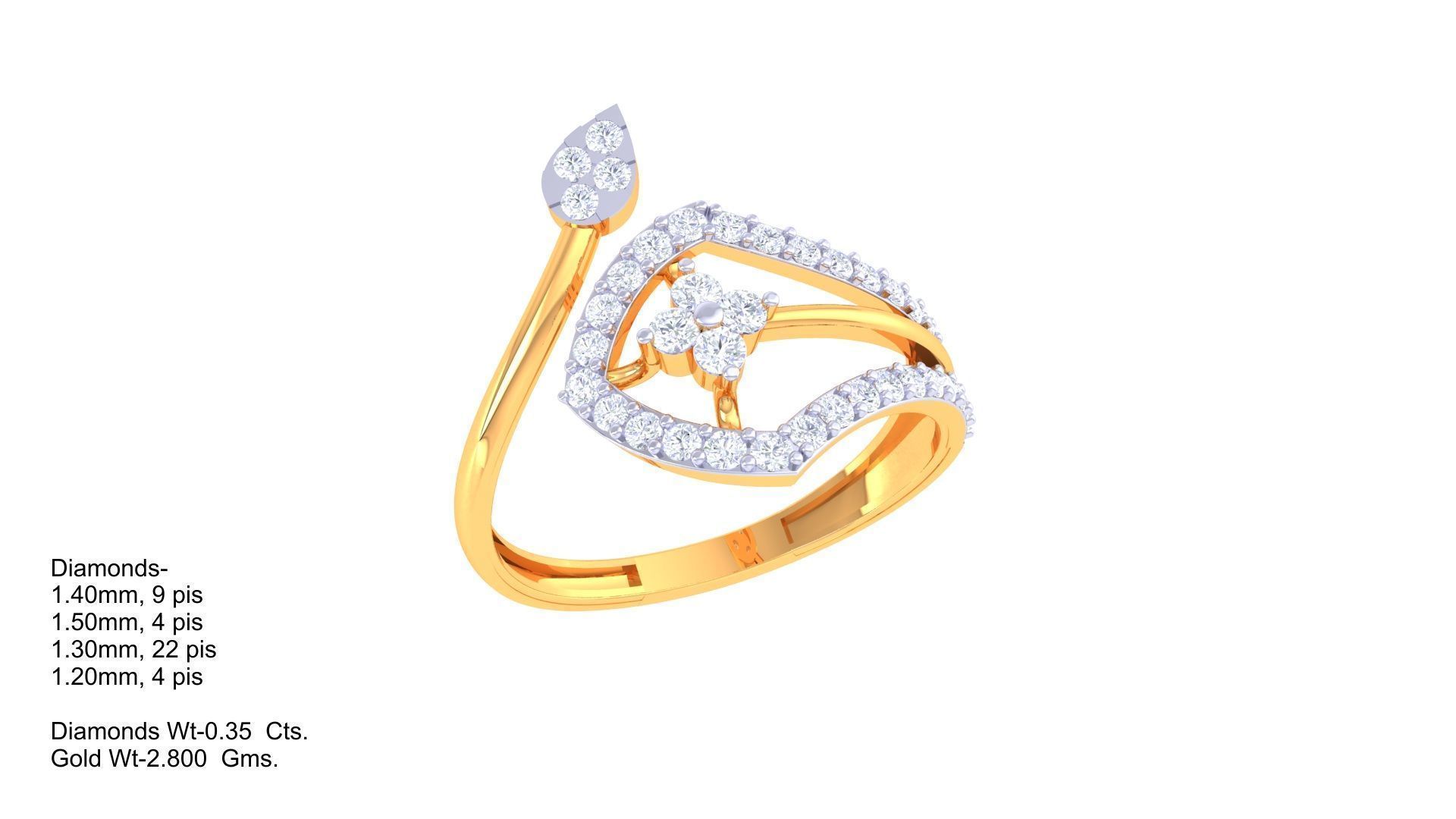 Women Wedding Ring 3dm STL OBJ FBX Renders Details 3D print model_1