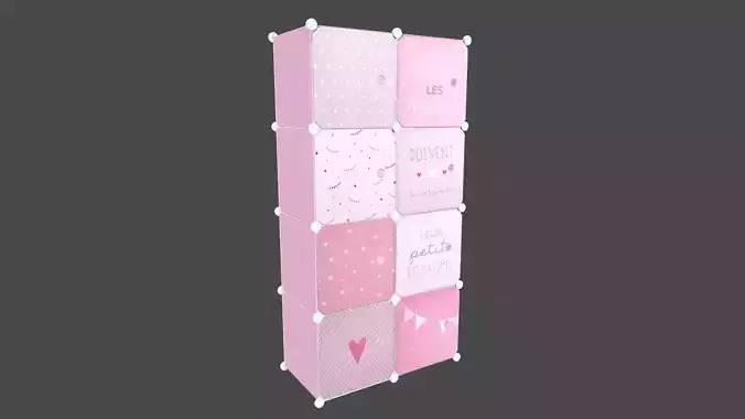 Wardrobe Children Pink Wardrobe