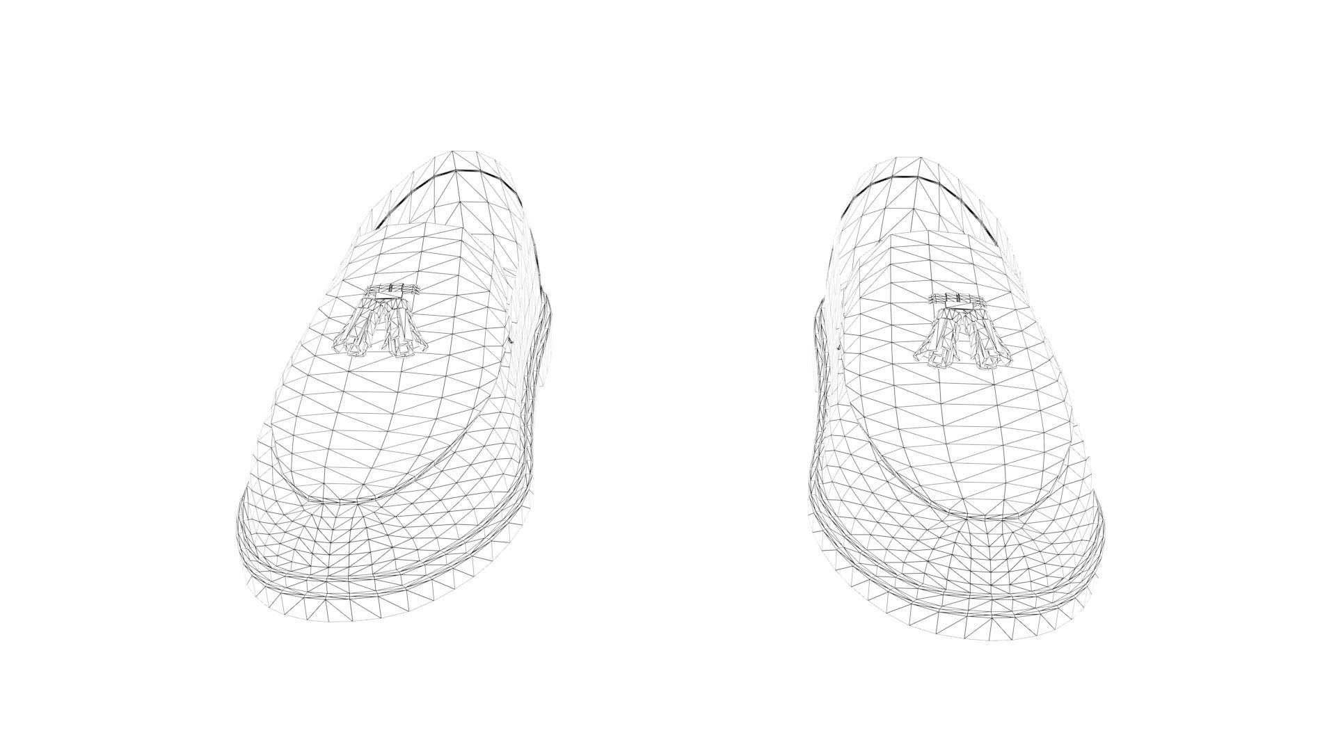 Leather loafer Low-poly 3D model_10