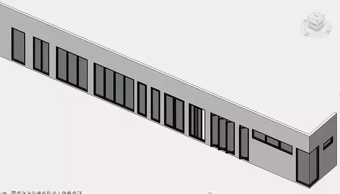 Window Modern Style 01  Parametric Family Revit 3D model
