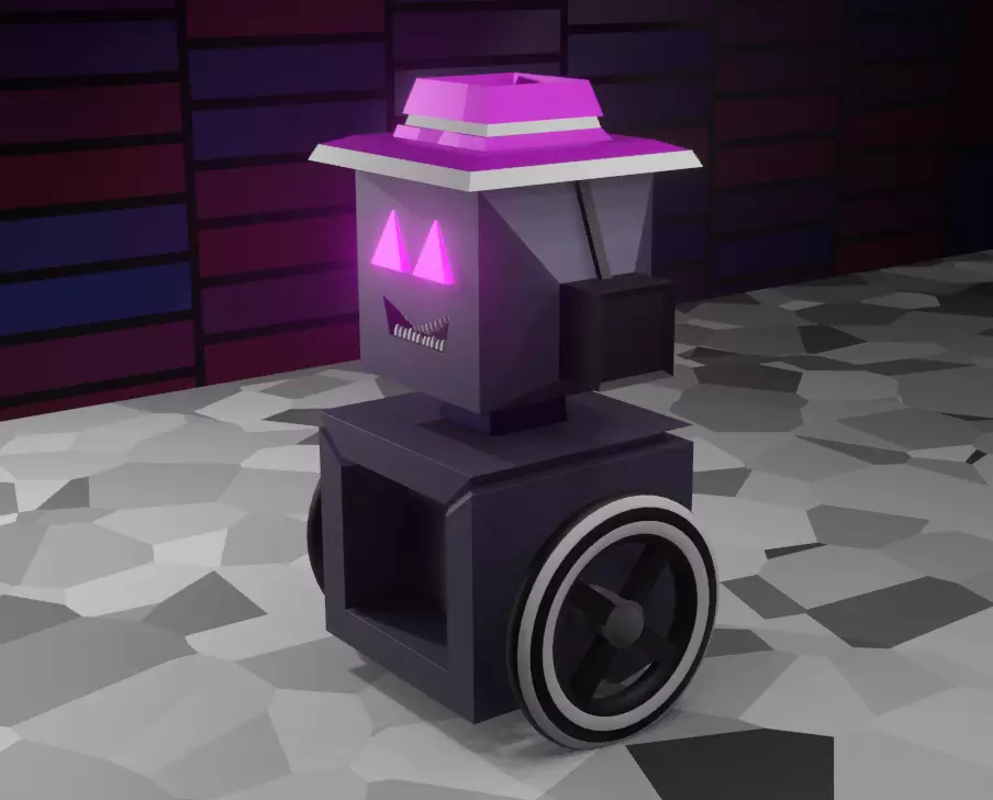 Fun robot animation scene for sale Low-poly 3D model