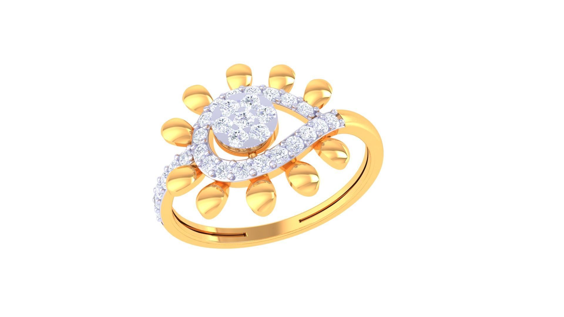 Women Wedding Ring 3dm STL OBJ FBX Renders Details 3D print model_2