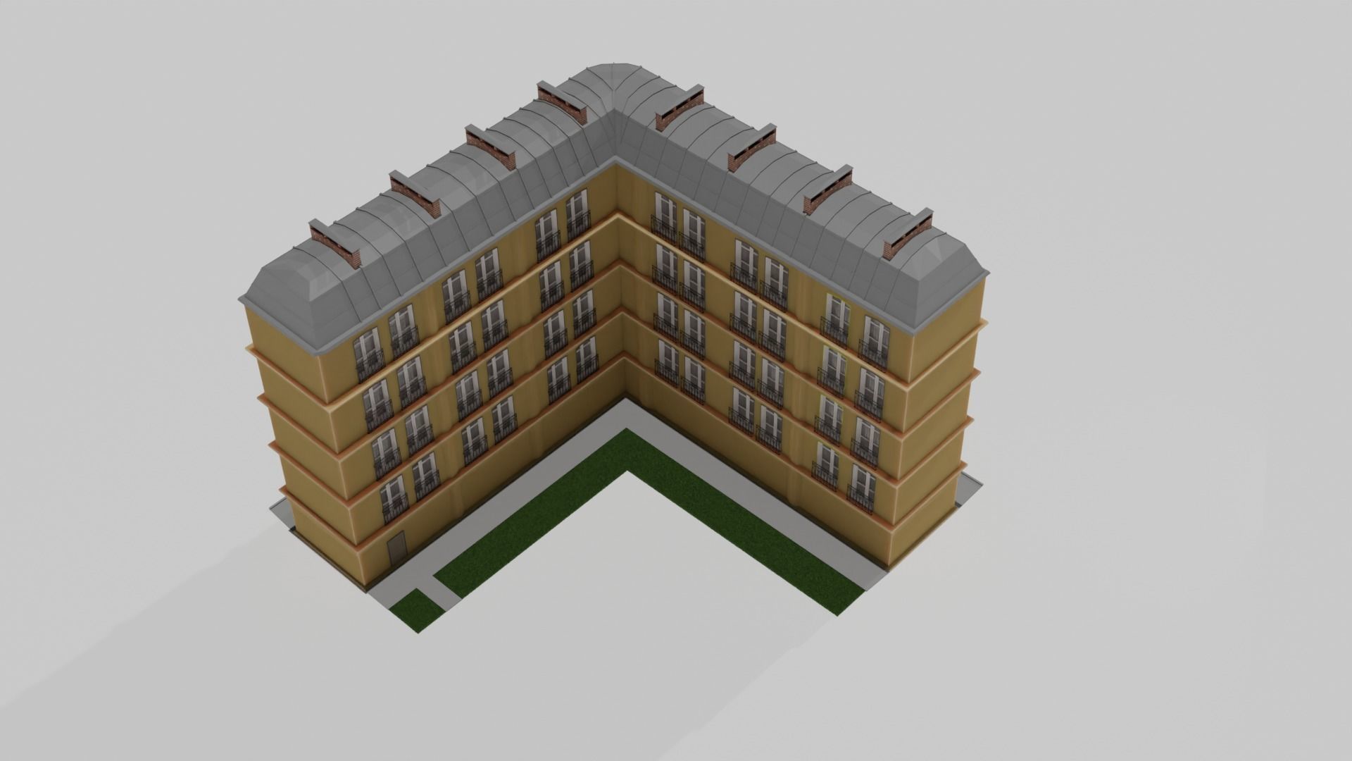 House in Paris 3D model_2