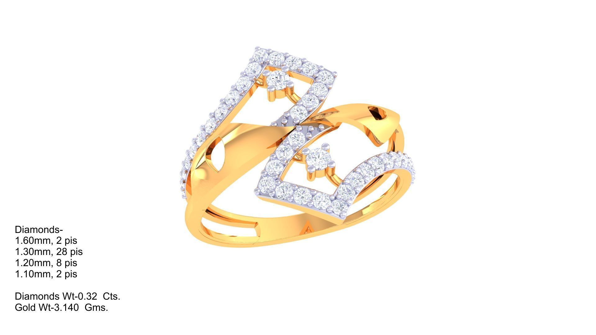 Women Wedding Ring 3dm STL OBJ FBX Renders Details 3D print model_1