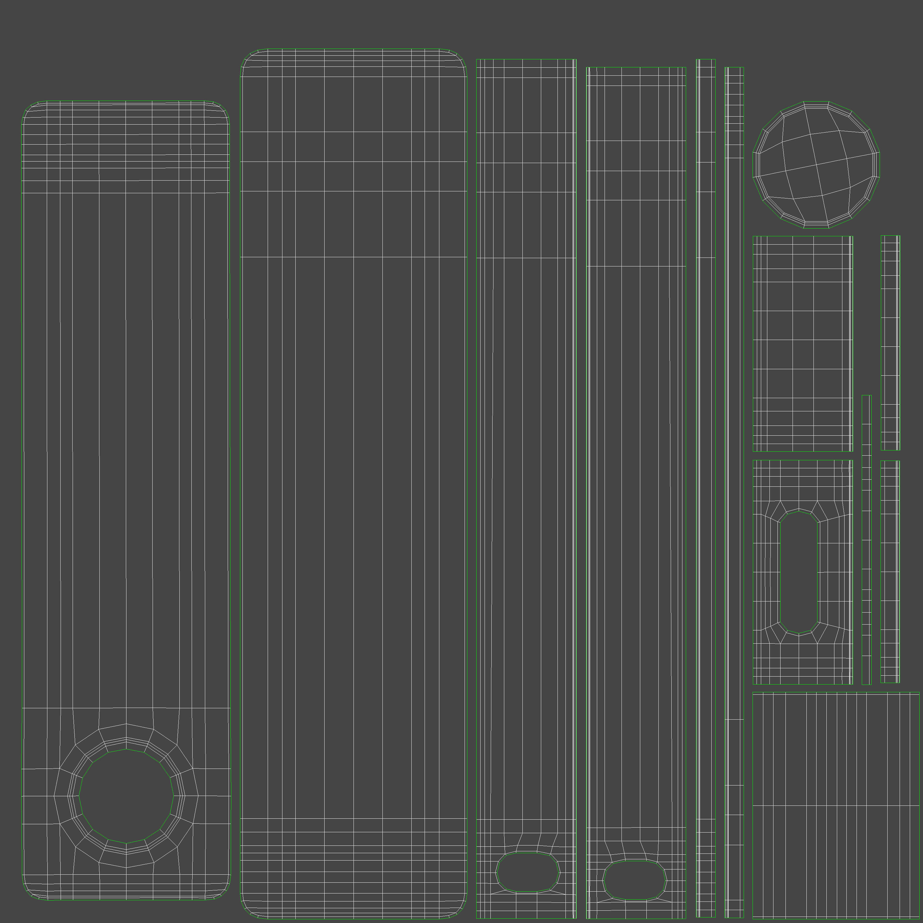 Ledger Nano-X - Crypto wallet Low-poly 3D model_11