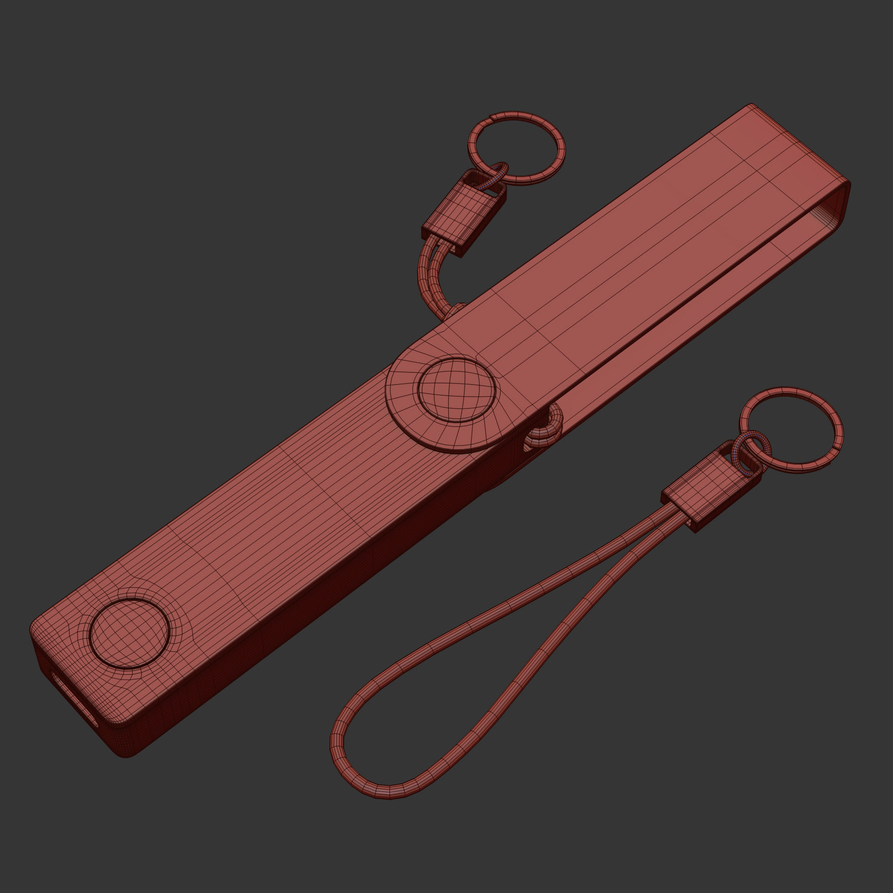 Ledger Nano-X - Crypto wallet Low-poly 3D model_10