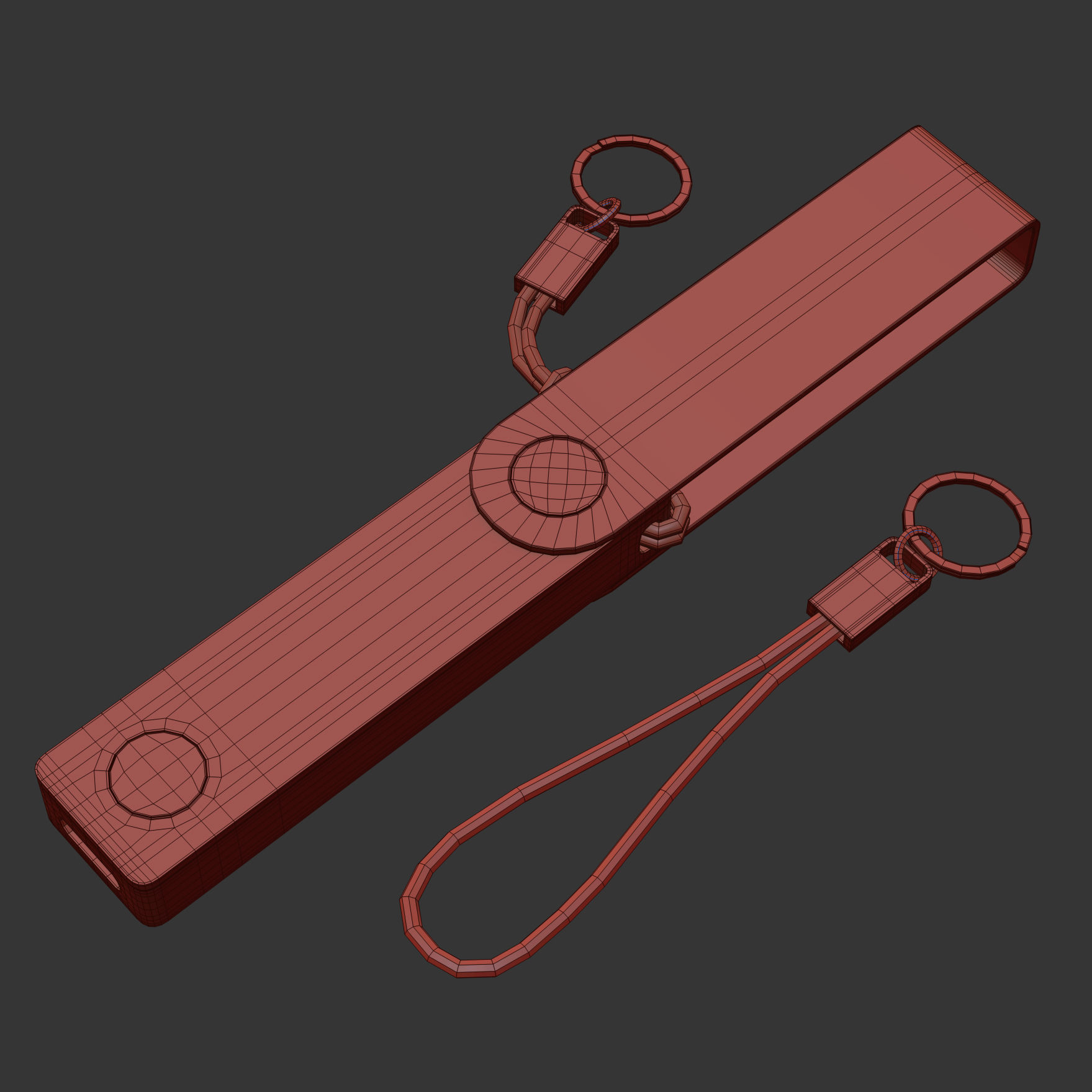 Ledger Nano-X - Crypto wallet Low-poly 3D model_9