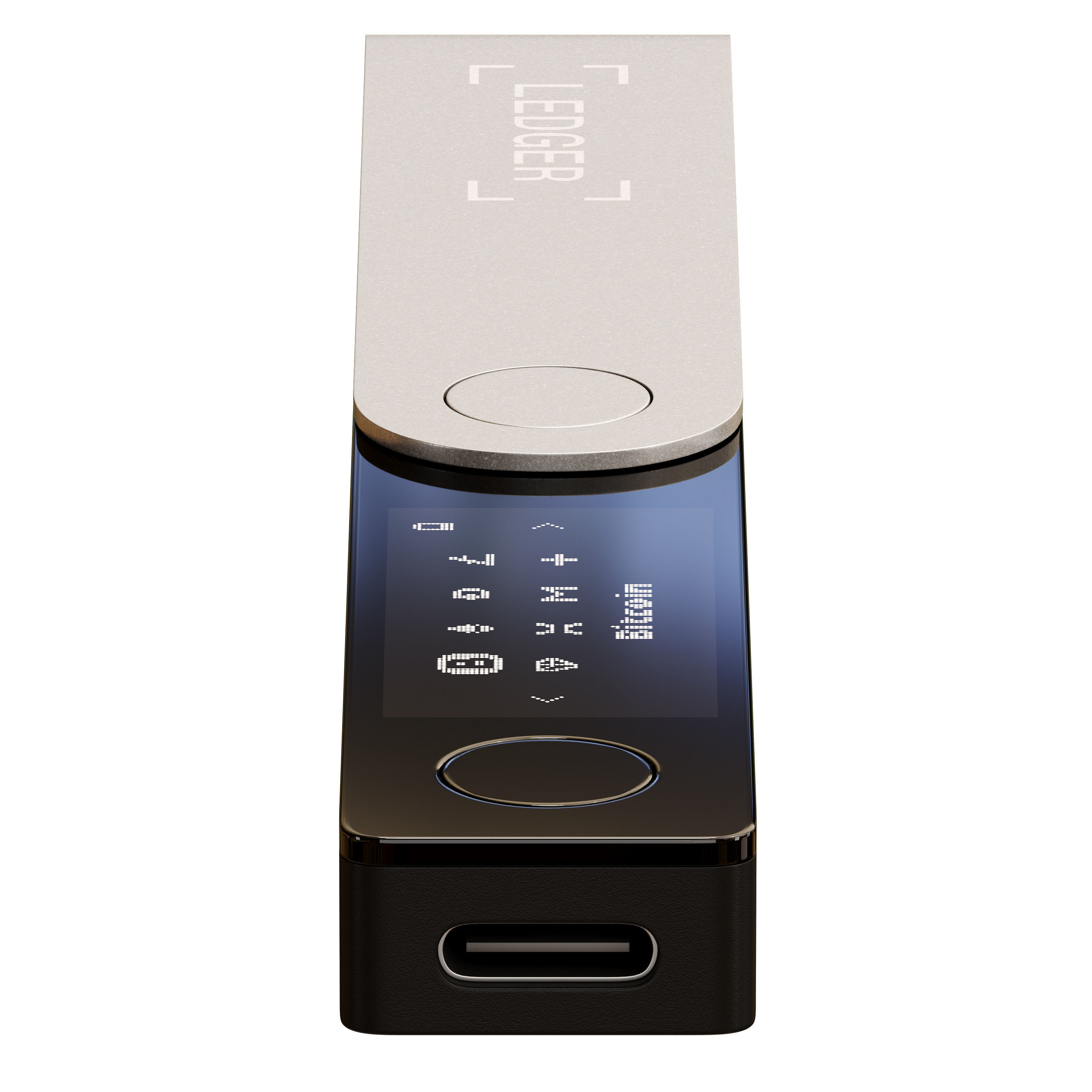 Ledger Nano-X - Crypto wallet Low-poly 3D model_4