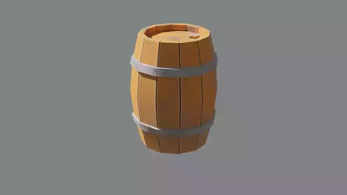 Lowpoly Barrel Game ready