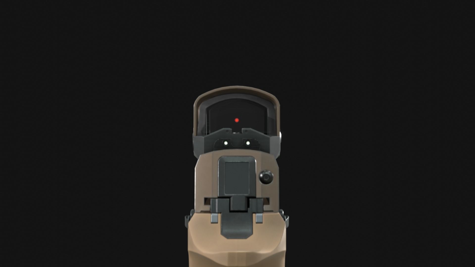 SIG Romeo2 Red Dot Optic Sight Attachment - Game Asset Low-poly 3D model_7