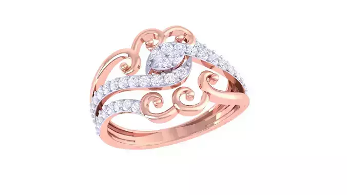 Women Wedding Ring 3dm STL OBJ FBX Renders Details