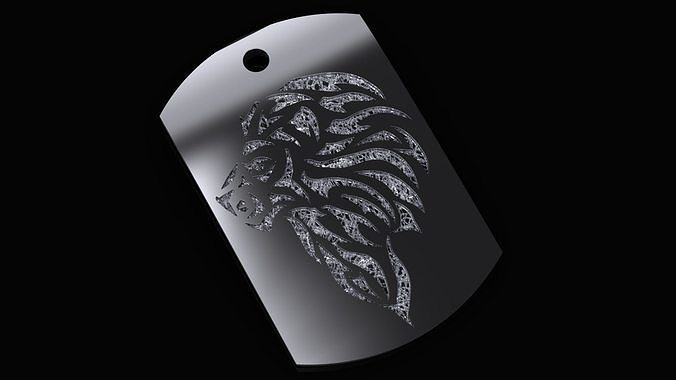 Lion pendant 3D print model