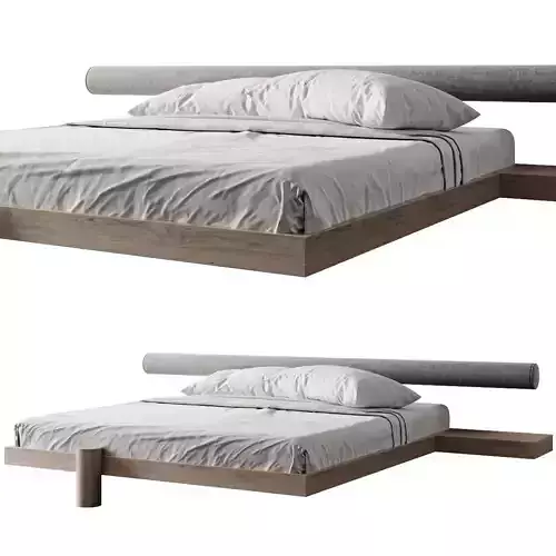 Bed 3 with headboard and footboard 3D model