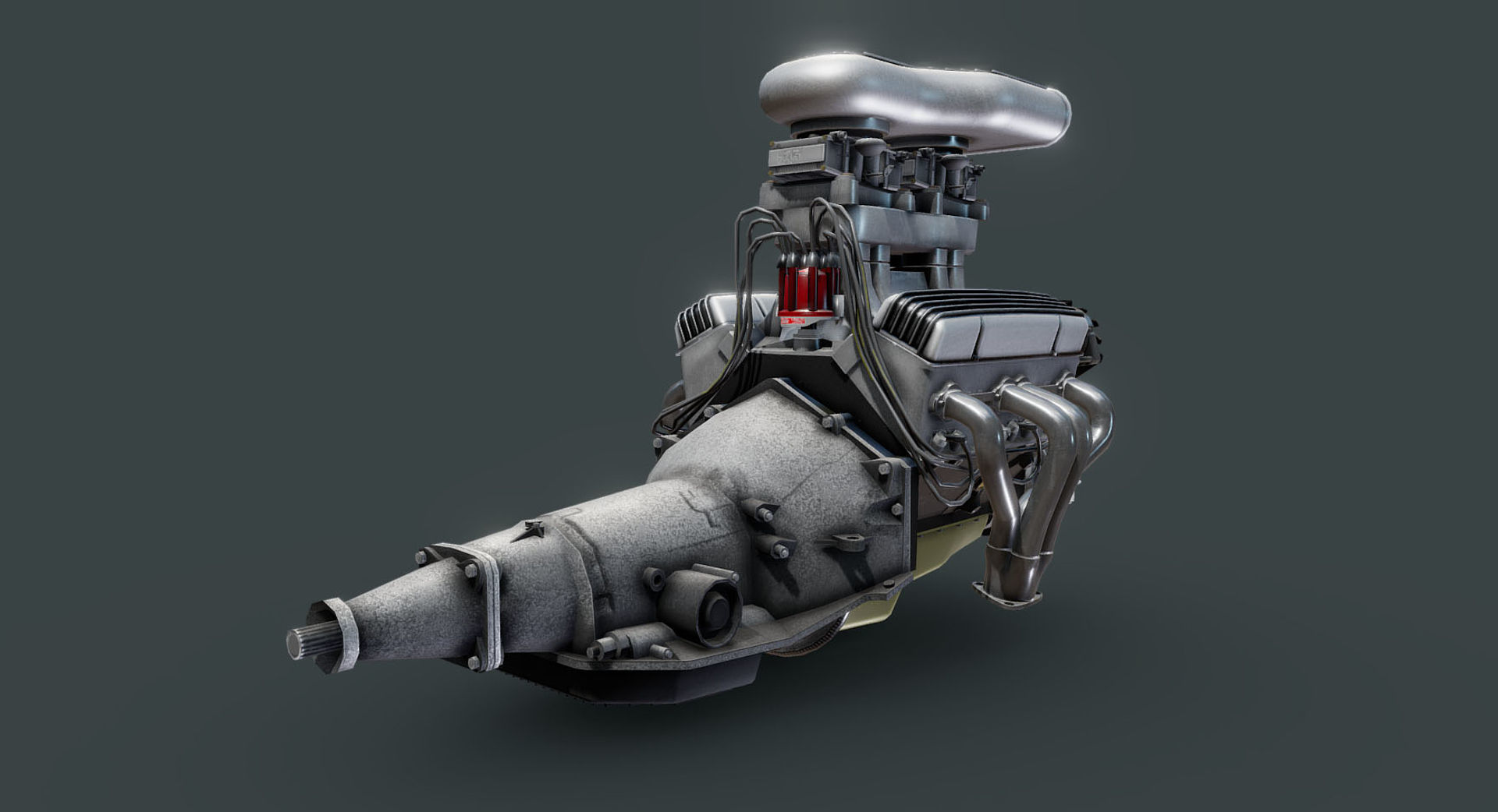 Hot Rod Drag Racing Engine 3D print model_5